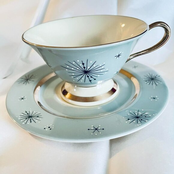 STARBURSTS ROMANCE OF THE STARS 4 pieces dinnerware in rare gray color. - Picture 14 of 15